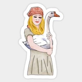 Swan girl Sticker